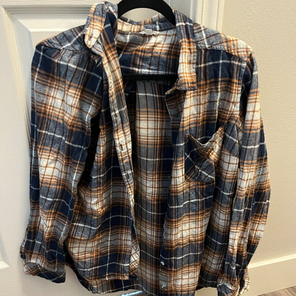 Sonoma rp11 women's button down brown white blue